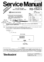 Technics - RSTR-474 - Service manual 